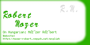 robert mozer business card